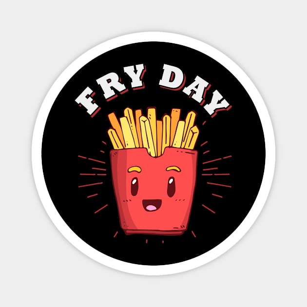 French fries fast food Friday Magnet by Tobias Store
